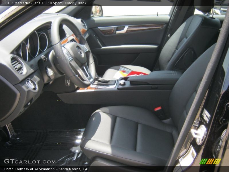 Black / Black 2012 Mercedes-Benz C 250 Sport