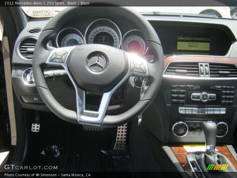 Black / Black 2012 Mercedes-Benz C 250 Sport