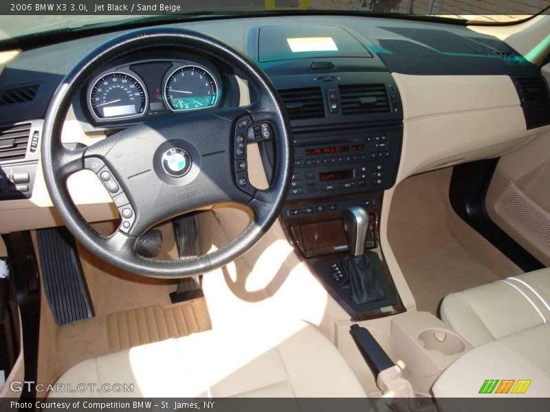Jet Black / Sand Beige 2006 BMW X3 3.0i