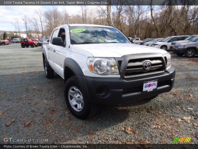 Super White / Graphite Gray 2009 Toyota Tacoma V6 Double Cab 4x4