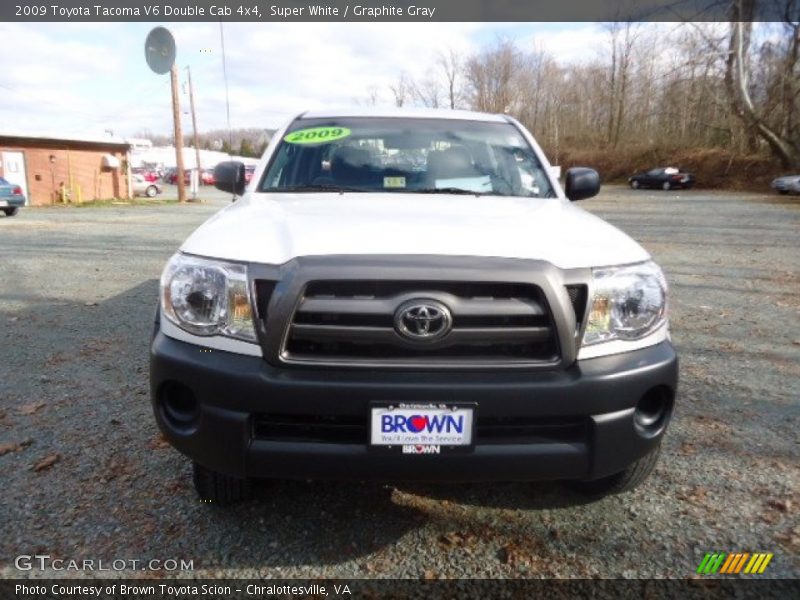 Super White / Graphite Gray 2009 Toyota Tacoma V6 Double Cab 4x4