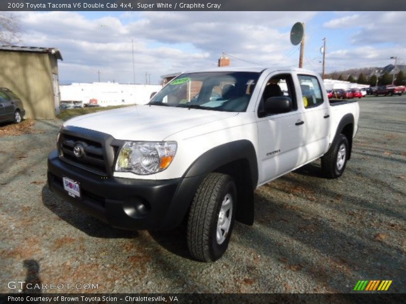 Super White / Graphite Gray 2009 Toyota Tacoma V6 Double Cab 4x4