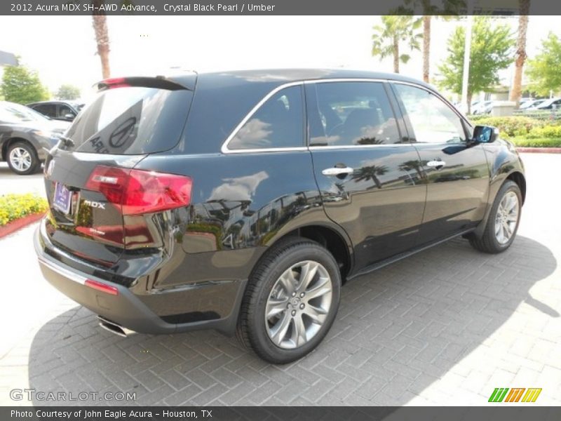 Crystal Black Pearl / Umber 2012 Acura MDX SH-AWD Advance