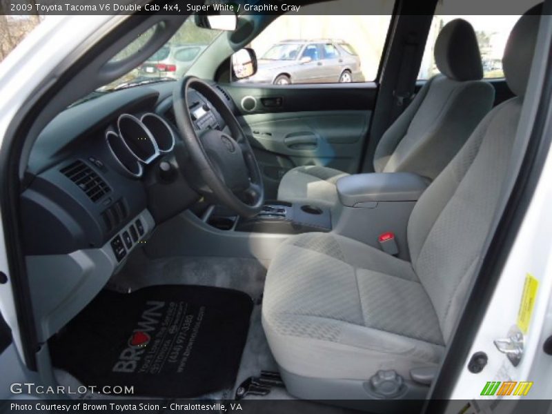 Super White / Graphite Gray 2009 Toyota Tacoma V6 Double Cab 4x4