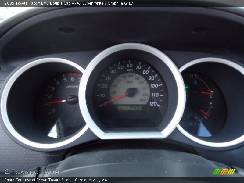 Super White / Graphite Gray 2009 Toyota Tacoma V6 Double Cab 4x4