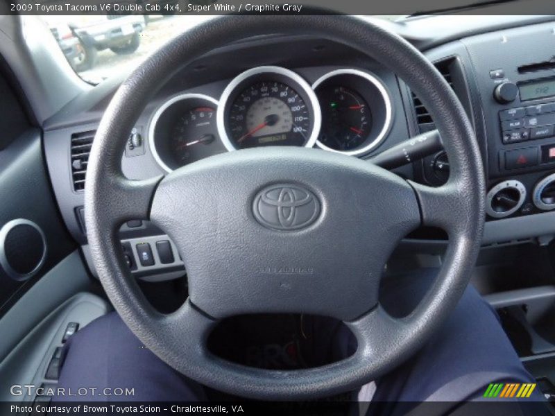 Super White / Graphite Gray 2009 Toyota Tacoma V6 Double Cab 4x4