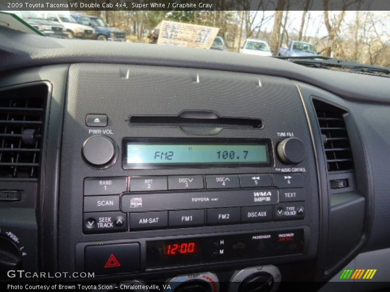 Super White / Graphite Gray 2009 Toyota Tacoma V6 Double Cab 4x4