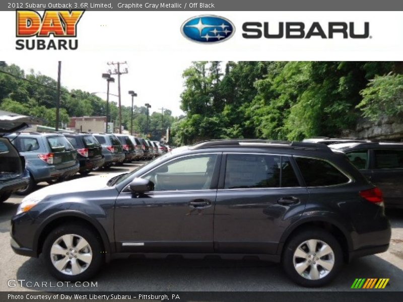 Graphite Gray Metallic / Off Black 2012 Subaru Outback 3.6R Limited
