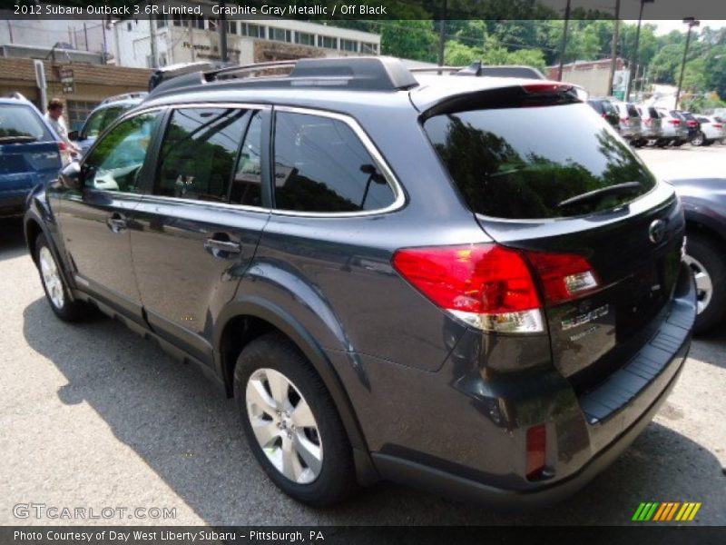 Graphite Gray Metallic / Off Black 2012 Subaru Outback 3.6R Limited
