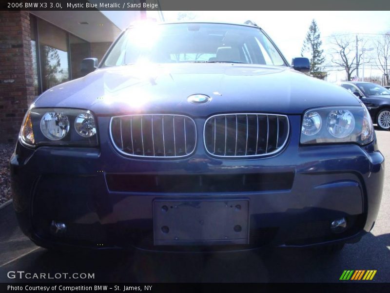 Mystic Blue Metallic / Sand Beige 2006 BMW X3 3.0i