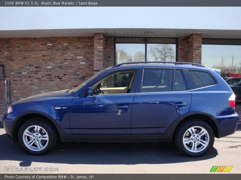 Mystic Blue Metallic / Sand Beige 2006 BMW X3 3.0i