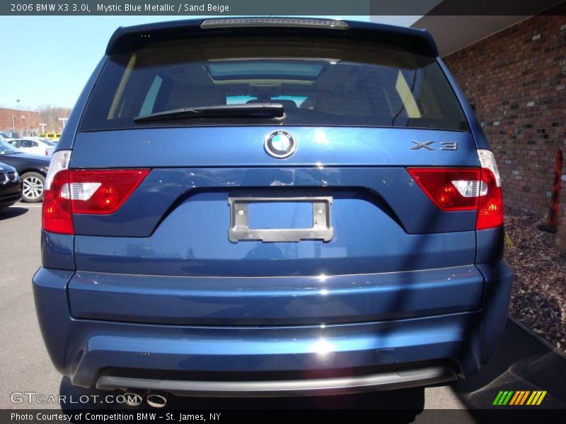 Mystic Blue Metallic / Sand Beige 2006 BMW X3 3.0i