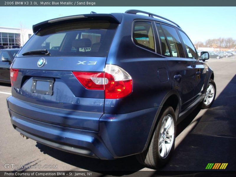 Mystic Blue Metallic / Sand Beige 2006 BMW X3 3.0i