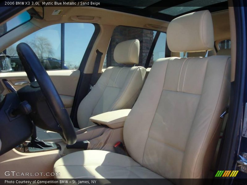 Mystic Blue Metallic / Sand Beige 2006 BMW X3 3.0i