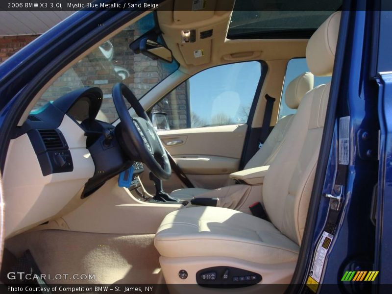 Mystic Blue Metallic / Sand Beige 2006 BMW X3 3.0i