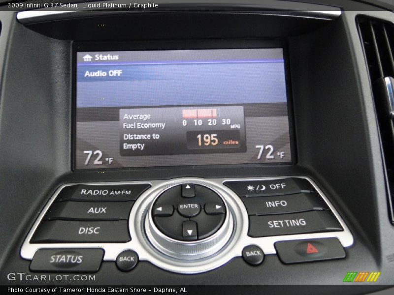 Controls of 2009 G 37 Sedan