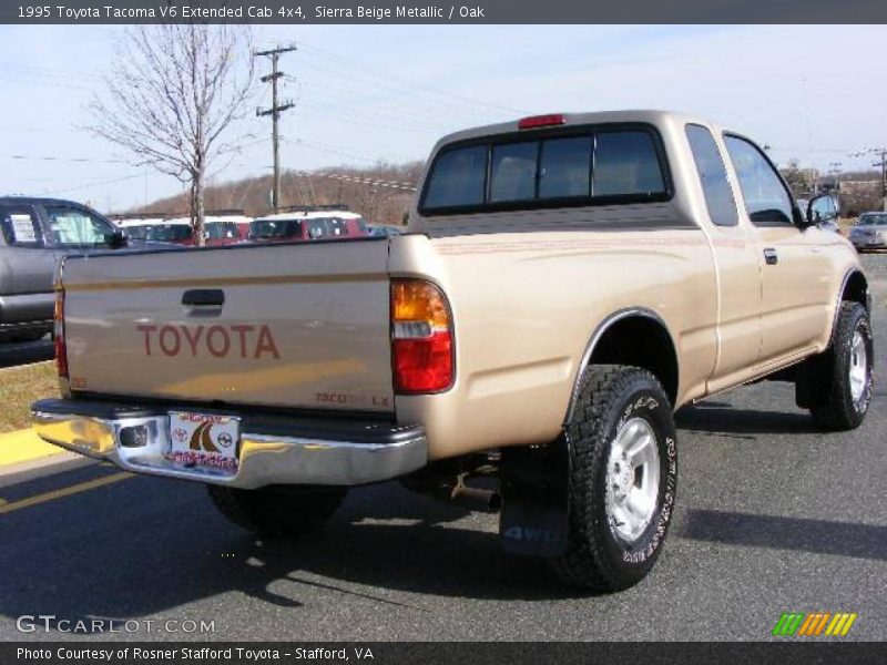 Sierra Beige Metallic / Oak 1995 Toyota Tacoma V6 Extended Cab 4x4