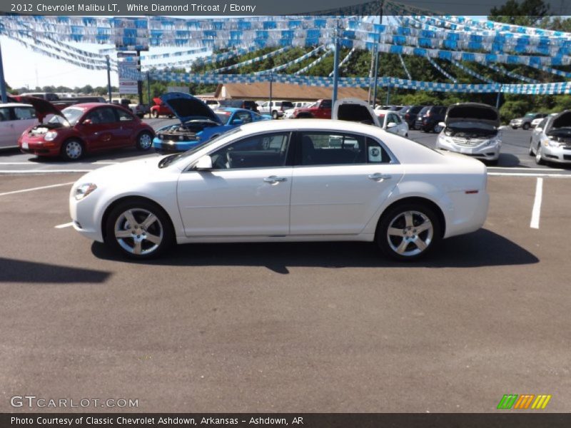 White Diamond Tricoat / Ebony 2012 Chevrolet Malibu LT