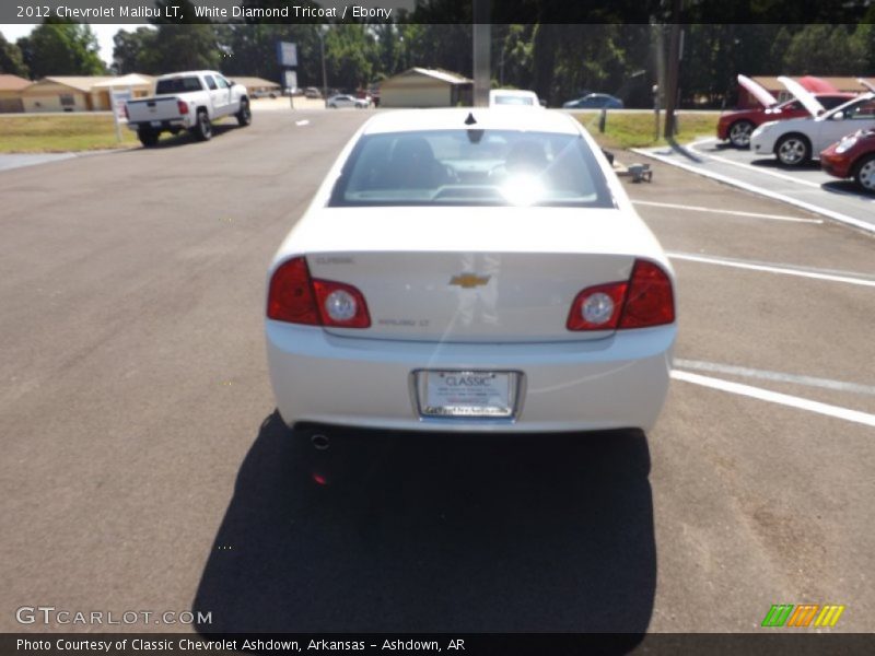 White Diamond Tricoat / Ebony 2012 Chevrolet Malibu LT