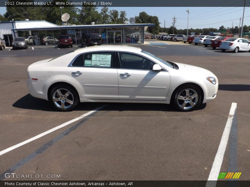 White Diamond Tricoat / Ebony 2012 Chevrolet Malibu LT
