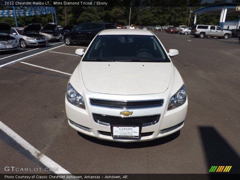 White Diamond Tricoat / Ebony 2012 Chevrolet Malibu LT
