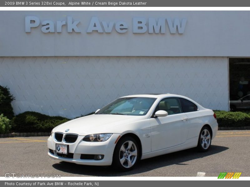 Alpine White / Cream Beige Dakota Leather 2009 BMW 3 Series 328xi Coupe