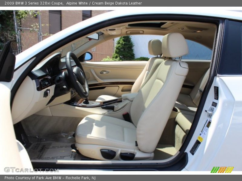 Alpine White / Cream Beige Dakota Leather 2009 BMW 3 Series 328xi Coupe