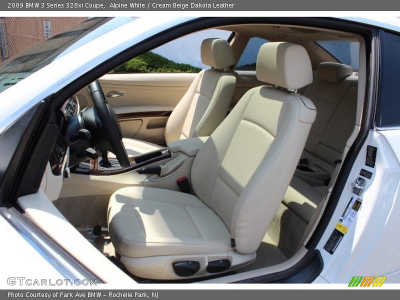 Alpine White / Cream Beige Dakota Leather 2009 BMW 3 Series 328xi Coupe