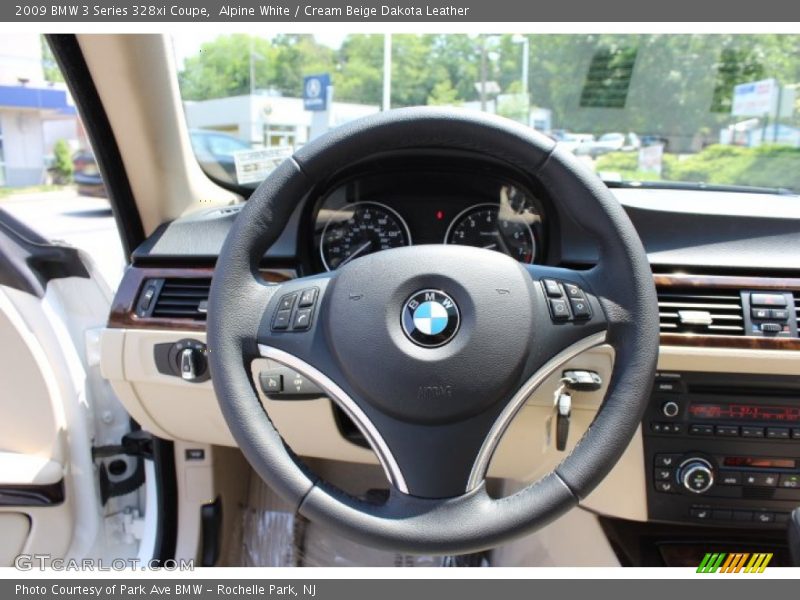 Alpine White / Cream Beige Dakota Leather 2009 BMW 3 Series 328xi Coupe