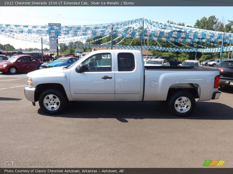 Silver Ice Metallic / Ebony 2012 Chevrolet Silverado 1500 LT Extended Cab