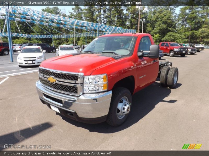 Victory Red / Dark Titanium 2012 Chevrolet Silverado 3500HD WT Regular Cab 4x4 Chassis