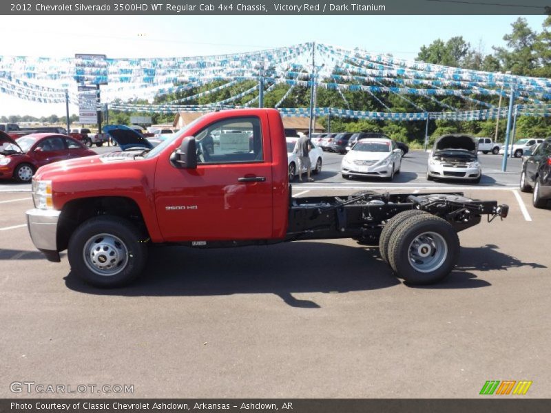 Victory Red / Dark Titanium 2012 Chevrolet Silverado 3500HD WT Regular Cab 4x4 Chassis
