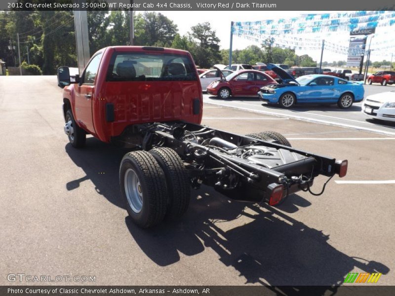 Victory Red / Dark Titanium 2012 Chevrolet Silverado 3500HD WT Regular Cab 4x4 Chassis