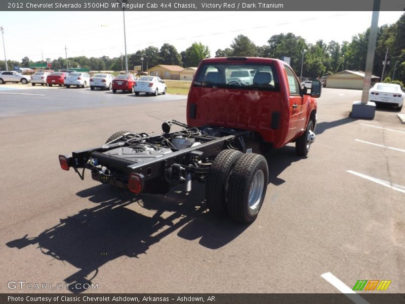 Victory Red / Dark Titanium 2012 Chevrolet Silverado 3500HD WT Regular Cab 4x4 Chassis