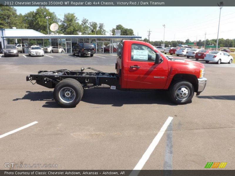 Victory Red / Dark Titanium 2012 Chevrolet Silverado 3500HD WT Regular Cab 4x4 Chassis