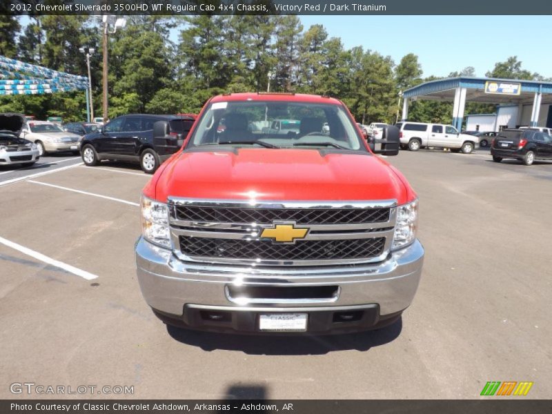 Victory Red / Dark Titanium 2012 Chevrolet Silverado 3500HD WT Regular Cab 4x4 Chassis