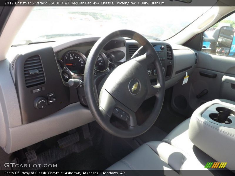 Victory Red / Dark Titanium 2012 Chevrolet Silverado 3500HD WT Regular Cab 4x4 Chassis