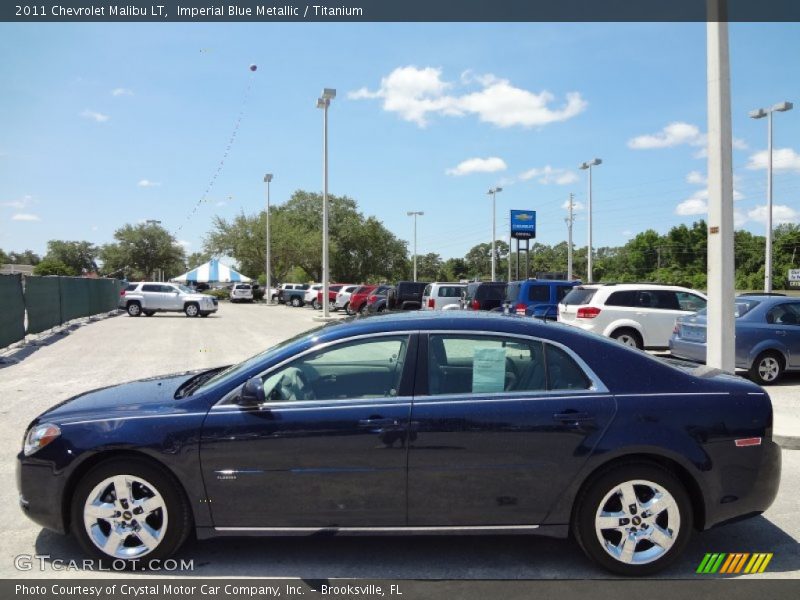 Imperial Blue Metallic / Titanium 2011 Chevrolet Malibu LT