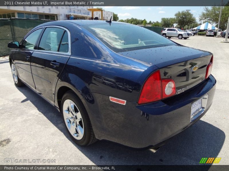 Imperial Blue Metallic / Titanium 2011 Chevrolet Malibu LT