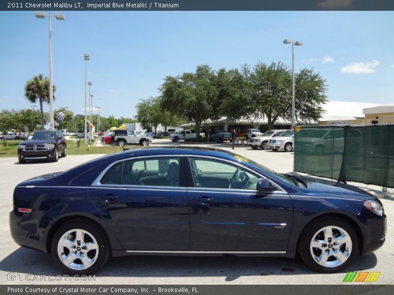 Imperial Blue Metallic / Titanium 2011 Chevrolet Malibu LT