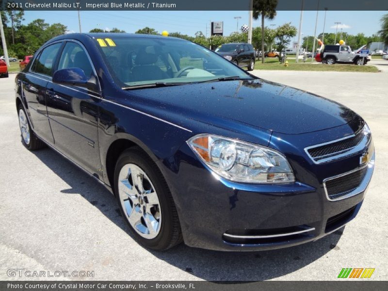 Imperial Blue Metallic / Titanium 2011 Chevrolet Malibu LT