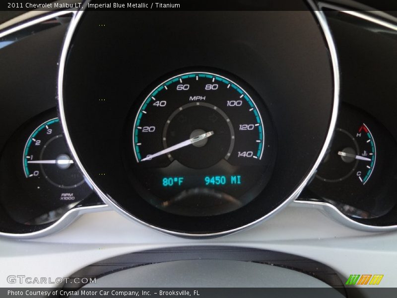 Imperial Blue Metallic / Titanium 2011 Chevrolet Malibu LT