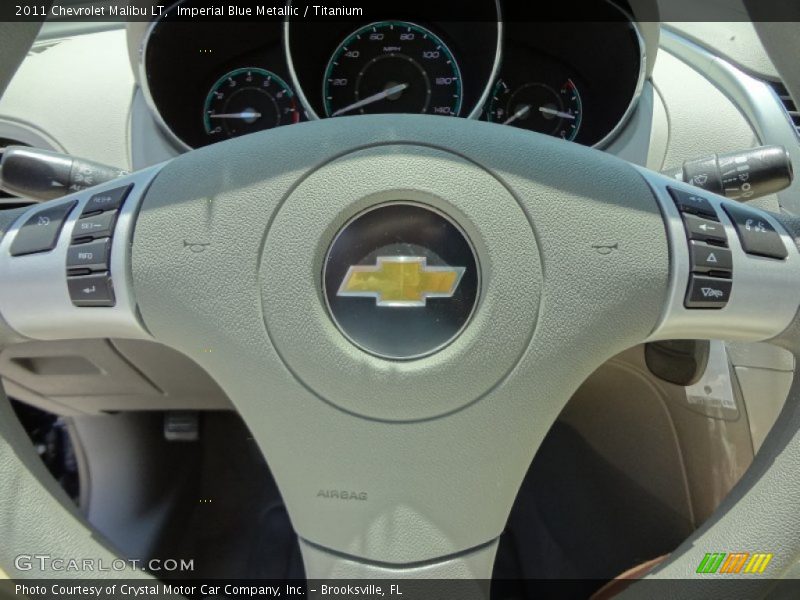 Imperial Blue Metallic / Titanium 2011 Chevrolet Malibu LT