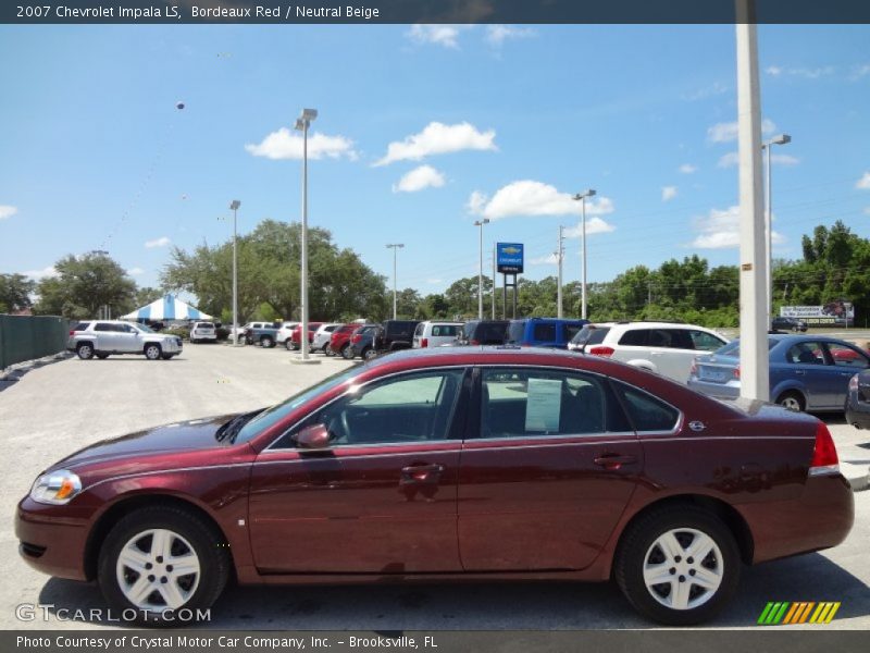 Bordeaux Red / Neutral Beige 2007 Chevrolet Impala LS