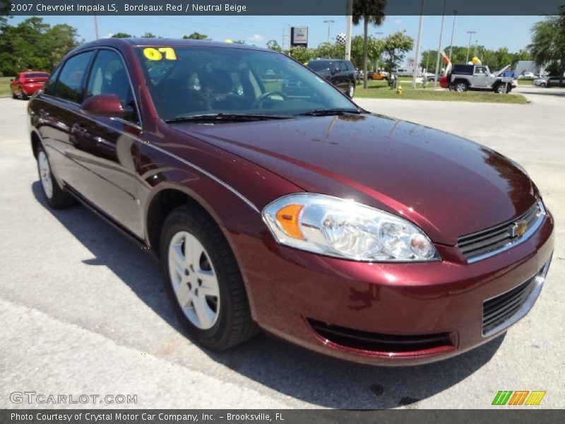 Bordeaux Red / Neutral Beige 2007 Chevrolet Impala LS