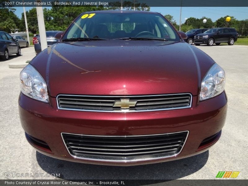 Bordeaux Red / Neutral Beige 2007 Chevrolet Impala LS