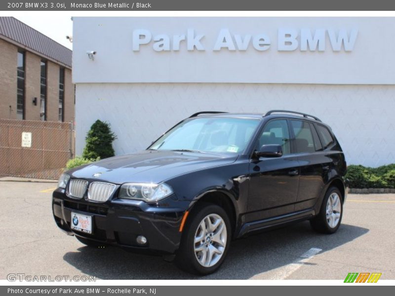 Monaco Blue Metallic / Black 2007 BMW X3 3.0si