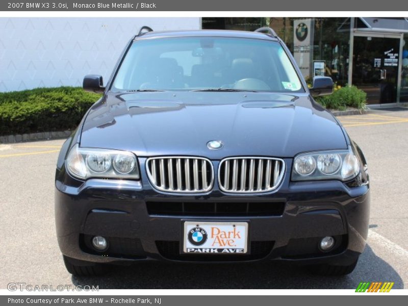 Monaco Blue Metallic / Black 2007 BMW X3 3.0si