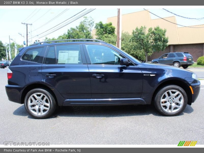 Monaco Blue Metallic / Black 2007 BMW X3 3.0si