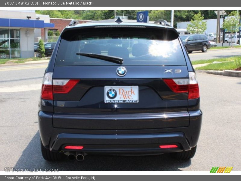 Monaco Blue Metallic / Black 2007 BMW X3 3.0si